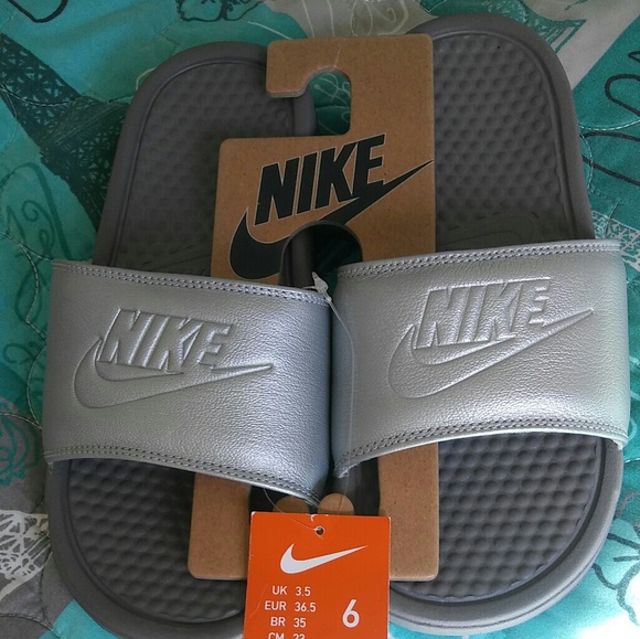 Nike Shoes - **Womens Nike Slides Silver